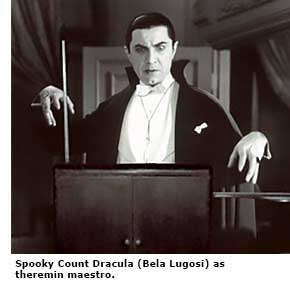 bela lugosi pictured with theremin