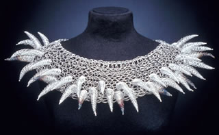 Silver Anemone necklace by Fisch, 2001.