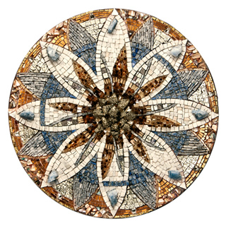 Sizemore's 'Vox' mandala mosaic.
