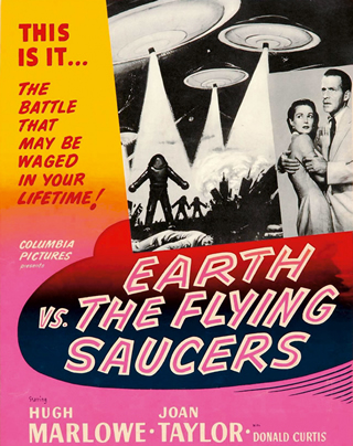Original movie posters for Earth vs. the Flying Saucers.