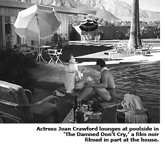 joan crawford poolside in movie scene
