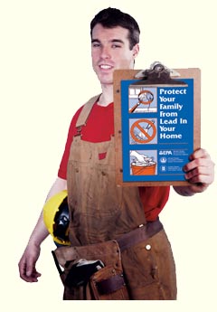 man holding clipboard