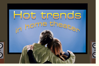 couple in front of screen