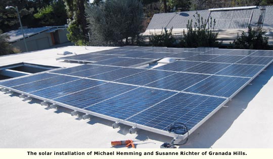 a solar panel installation 
