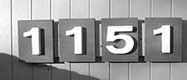 house numbers close up