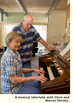 playing music